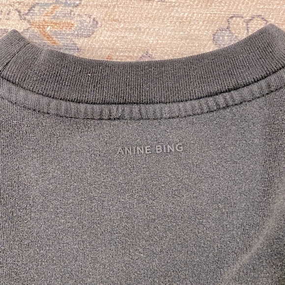 Anine bing washed black leopard sweatshirt - Picture 5 of 5
